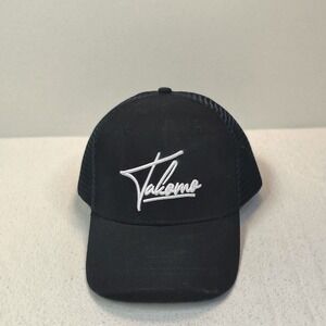 Takomo Golf Trucker Hat Mens OS Black White Script Logo Snapback Mesh Cap
